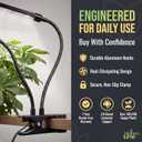 Bloom Lume LED Grow Lights for Indoor Plants Full Spectrum - Features Multi Mode Color Spectrums, Dimmable, Auto Timer, Clip on Gooseneck Plant Lamp