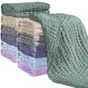 Looxii Muslin Burp Cloths 100% Cotton Muslin Cloths 12 Pack Large 20''x10'' Extra Soft and Absorbent Baby Burping Cloth for Boys and Girls (Multicolor)