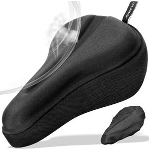 Gel Bike Seat Cover Bike Cushion Seat Extra Padding for Women & Men Comfort Bicycle Saddle Cushion for Mountain Cycling Spin Stationary Indoor Exercise Bikes