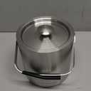 Olmaanseta Small Ice Bucket with Lid and Tongs,1.3L Portable Mini Double Walled Ice Cube Bucket for Cocktail Bar Stainless Steel Cute Insulated Ice Buckets for Parties