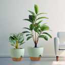 Big Self Watering Pots 12/10/9 inch, Planter, Plant Pots with Mesh Drainage Holes for Indoor Outdoor Garden Plants, Plastic Flower Pots with Removable Deep Reservoir, Green with Brown