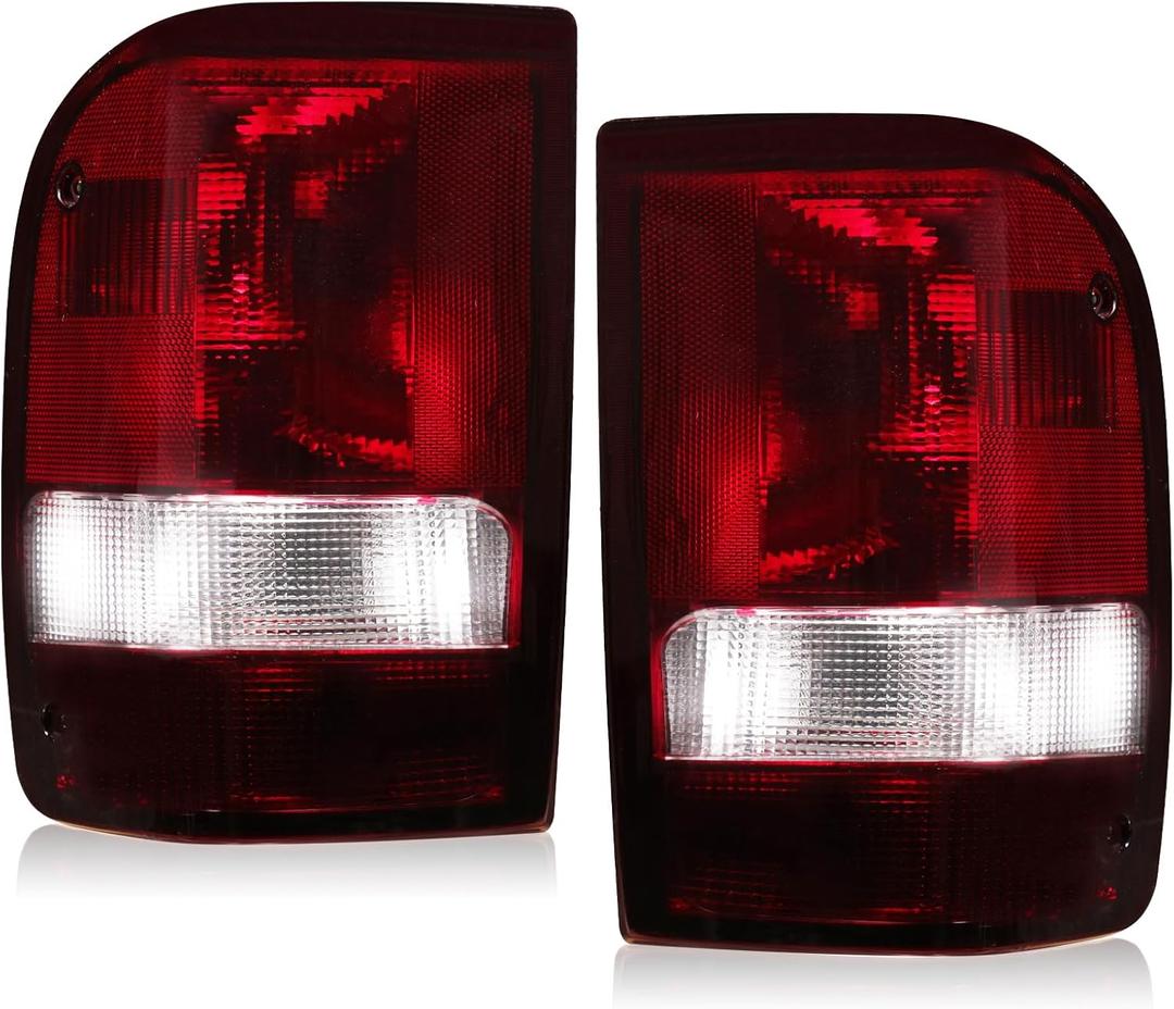 Boine Black Smoke Tail Light Compatible With 2006-2011 Ford Ranger Driver and Passenger Side Rear Light Brake Lamps Replaces TO2800153 TO2801153