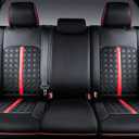 Carlimeki Leather Seat Covers Custom Fit for Tacoma Gen 3rd (2016-2023) Double & Crew Cab, for SR, SR5, Limited, TRD Pro, TRD Sport, TRD Off-Road, Trail Special Edition - Fully Covered