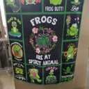 Fun Frog Fleece Throw Blanket - Super Soft Cozy Cute Frogs for Couch Sofa Bed Gifts 50"x40