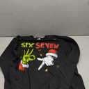 Six Seven Santa Hand Funny Viral Meme 67 Theme 6 7 Christmas Sweatshirt, XL