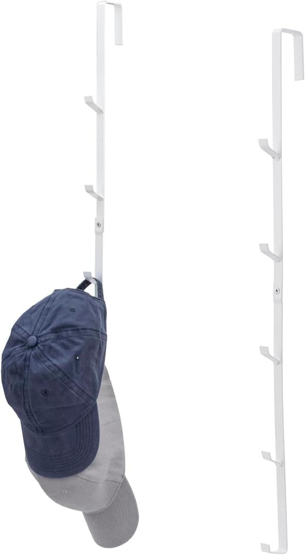 MyGift White Metal Over The Door Hooks Heavy Duty Hanger for Hats, Coat, Scarf, and Purse, Door Hanging Rack Display Storage with 5 Hooks, Set of 2 MyGift White Metal Over The Door Hooks Heavy Duty Hanger for Hats, Coat, Scarf, and Purse, Door Hanging Rack Display Storage with 5 Hooks, Set of 2