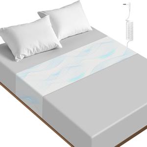 Grounding Sheets  Grounding Mat for Bed, 10% Silver Fiber Grounded Fitted Bed Earth Sheets for All Mattress Sizes (White)