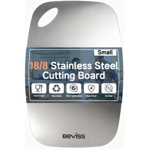 Cutting Board Non-Toxic, 304 Stainless Steel Cutting Board Double Sided, 11.45" x 8.15" Chopping Board for Kitchen, Dishwasher Safe Chopping Board for Meat, Vegetables or Fruit, Small
