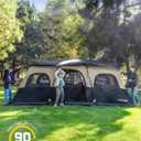 FanttikOutdoor Zeta C12 Pro Max Instant Cabin Tent 12 Person Camping Tent Setup in 90 Seconds with Rainfly & Windproof Portable with Carry Bag for Family Camping & Hiking, Upgraded Ventilation, Khaki