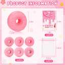 3 x Sliner 12 Set 2.6 in Medium Baby Shower Soap Favors for Guests Boy Girl Donut Shaped with Drawstring Bags Thank You Card for Gender Reveal Baptism Party Decorations Wedding Party(Pink)