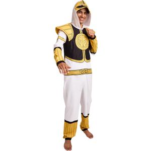 Bioworld Power Ranger Adult Long Sleeve Hooded Cosplay Onesie Costume Union Suit (Small)