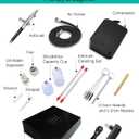 Gocheer Airbrush Kit with Air Compressor, 40 48 PSI High Pressure Air Brush Non-Clogging with 0.2/0.3/0.5mm Nozzle/Cleaning Sets, Ideal for Painting, Modeling, Cake Decor, Makeup (Black, 48 PSI)