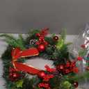 4PCS 13 Inch Christmas Wreaths Sets for Doors Cabinets