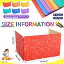 Jetec 30 Pcs Privacy Boards Corrugated Paper for Student Desks Classroom Privacy Boards for Desks Colored Desk Divider Desk Partition Trifold Panels Study Carrel for Study Teacher Classroom Office