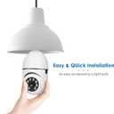 UPULTRA Light Bulb Security Camera Outdoor 2packs HD Wireless 5GHz/2.4GHz WiFi Home IP Cameras E27 360 Degree Panoramic,Motion Detection and Alarm,Two-Way Audio,Night Vision