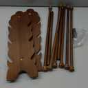 Two-Sided Wooden Jewelry Bracelet Holder Display Stand with 6 Removable Holders - 3 Tier Bar Bangle Organizer Perfect for Organizing and Showcasing Bracelets, Watches, and Accessories