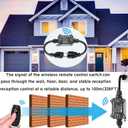 AC110V Remote Control Power Switch,Waterproof Wireless Light Switch,165 Feet Long,AC110V/120V/250V/20A RF Module Relay,Outdoor Weatherproof Smart Socket,Electrical Equipment