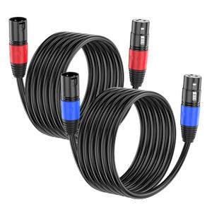 Jozzai 10ft Microphone Cord, 2 Pack