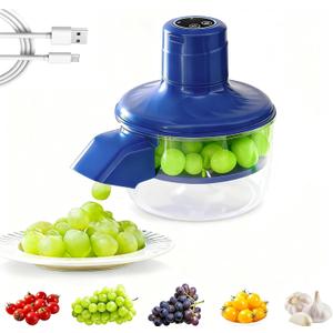 Automatic Grape Peeler Machine, Electric Garlic & Cherry Tomato Peeler Skin Remover Tool for Small Fruits, Effortless Peeling for Home Kitchen