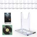 JCrunaway Acrylic Book Stands for Display,20 Pack Adjustable Book Display Stand Small Easels for Display Magazine Comic Book CD Display DVD Postcard Holder
