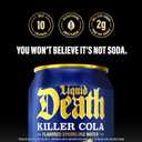 Liquid Death Soda-Flavored Sparkling Water - Killer Cola, Less Sugar*, Huge Flavor, No Caffeine, No Artificial Sweeteners, 12 Fl Oz (Pack of 12)