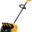 12" Cordless Snow Shovel Compatible with Dewalt 20V Max Battery(NO Battery) Electric Snow Shovel with Directional Plate & Adjustable Front Handle, Cordless Snow Blower for Driveway/Patio (Yellow, A)