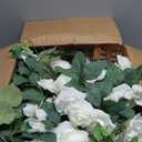 Ling's moment 17.5" Tall Standing Artificial Flowers Arrangements Pack of 4 Wedding Aisle Runner Chair Decorations White Sage Centerpieces for Ceremony Reception Rose Floral Party Outdoor Decor