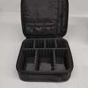 Relavel Travel Makeup Train Case Makeup Cosmetic Case Organizer Portable Artist Storage Bag with Adjustable Dividers for Cosmetics Makeup Brushes Toiletry Jewelry Digital Accessories Black