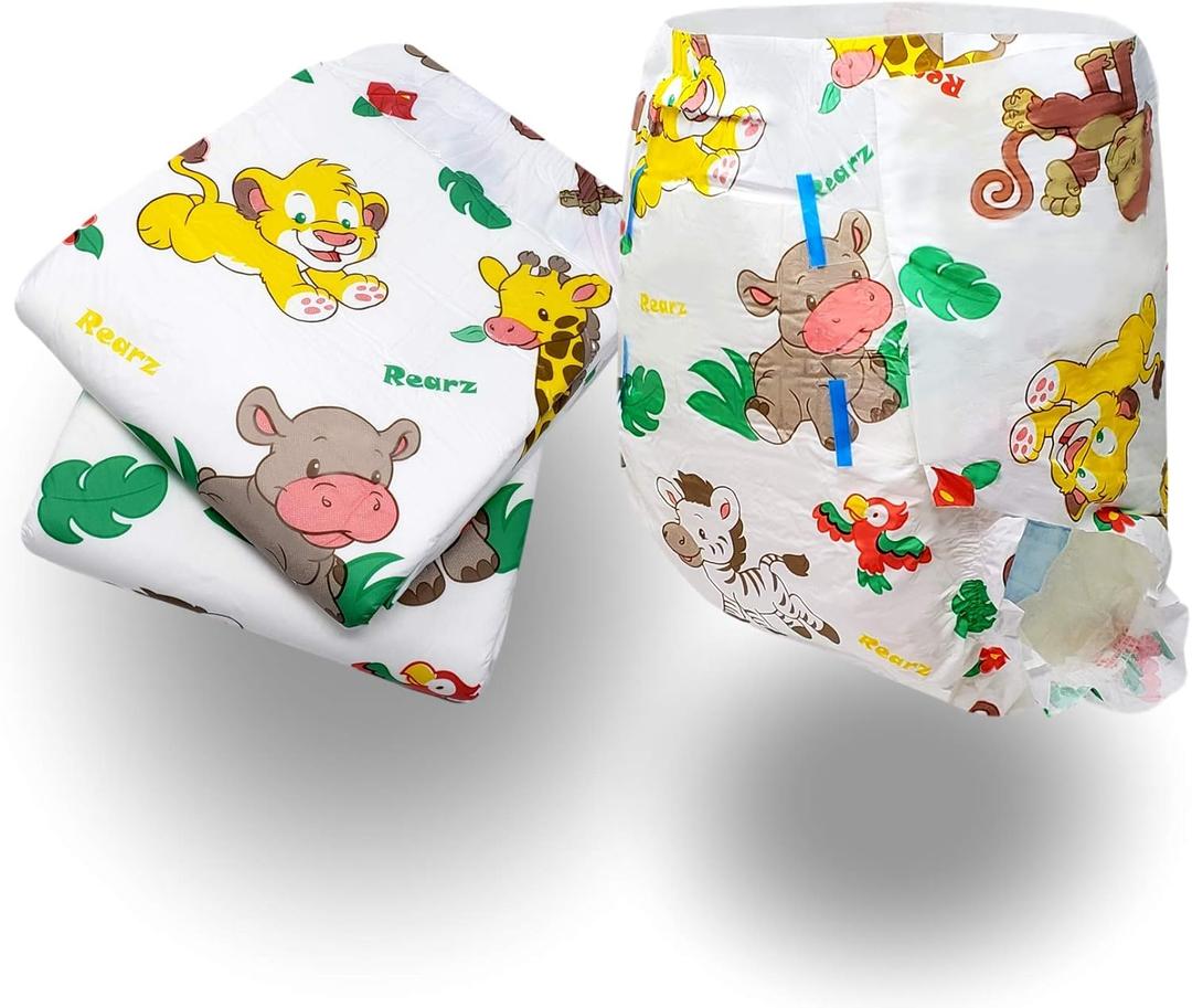 Rearz - Mega Safari - 11,000ml Adult Printed Diapers (Sample 2 Pack) (Small)