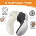 Glowki Travel Neck Pillow 100% Pure Memory Foam, 2025 New Neck Pillows for Sleeping, Neck Pillow for Travel Comfortable U Shape, Portable Ergonomic Design for TravelingCarWashable Cover(Grey)