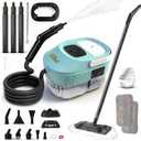 Steam Mop, 19 in 1 Detachable Steam Cleaner, 54OZ Tank, 10S Heat-up, Pressurized Deep Cleaning Steamer, 3-Level Temp & 221F for Floors, Carpets, Tiles, BBQ grill, Car, Window (MINT GREEN)