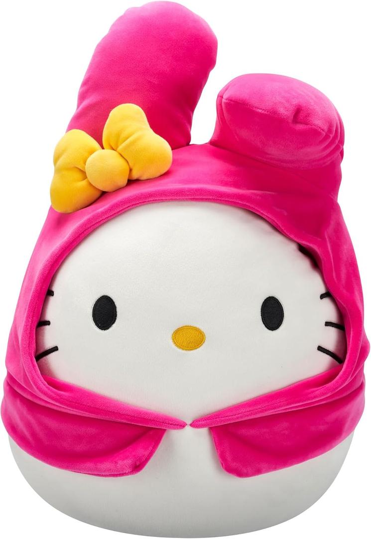 Squishmallows Original Sanrio 14-Inch Hello Kitty in My Melody Hoodie  Official Jazwares Plush (Large)