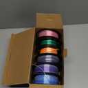 MIKA3D Dual Color 1.75mm 3D Printer Filament Bundle, 3D Printing Silk PLA 6 Spools Pack, Silk White Purple, Blue, Orange, Black, Green, Red, 3D Printing PLA 250g x 6 Spools