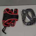 No Pull Harness with A Free Heavy Duty 5ft Leash for Medium Large Dog Adjustable Reflective Oxford Easy Control (L (Neck: 18"-25.5", Chest: 25.5"-31"), Black/red Harness+Leash)