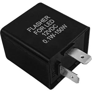 3 x 2 Pin 12V Electronic Flasher Relay for LED Turn Signals Compatible with Motorcycle Car SUV Fixes Hyper Flash Hazard Warning Lights Universal Direct Replacement