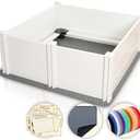 Roslaemic 40x40 in Whelping Box for Dogs and Puppies with Rails, Suitable for Medium/Small Dogs, White