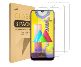 Mr.Shield [3-Pack] Designed For Samsung Galaxy M31 [Tempered Glass] [Japan Glass with 9H Hardness] Screen Protector with Lifetime Replacement Set Of 3