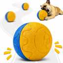 Smart EVA Motion Activated Self Play Bouncing Interactive Electric Automatic Moving Enrichment Dog Chase Teaser Ball Toys Rechargeable Mental Brain Stimulation for Small Medium Large Dogs to Keep Busy