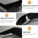 Polarized Sports Sunglasses for Men Women Driving Fishing Wrap Around Tactical Sun Glasses UV Protection