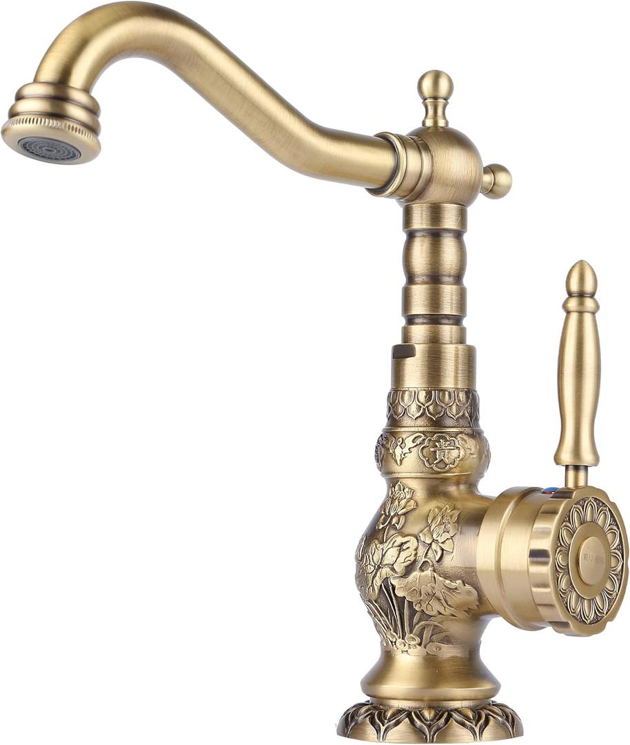 Hardware Set Fot Brass Kitchen Faucet Antique Single Handle Bathroom Faucet