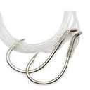 Gamakatsu Slip Tie Mooching Rig 4/0, 5/0 Hooks (Nickel, 30-Pounds Leader)/ with Power Wom 4in 15ct