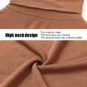 Femdouce Womens Turtleneck Long Sleeve Shirt Lightweight Slim Pullover Basic Undershirts Active Turtle Neck T-Shirts 2 Pack (M)