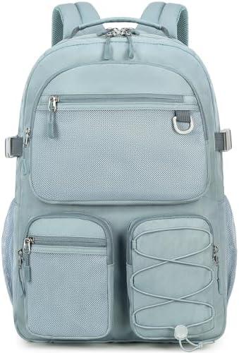 Lohol Water Resistant Backpack with Mulitiple Pockets for School Travel Outdoor College, 15.6 inch Laptop Daypack for Men and Women (Blue)