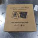 Solar Powered Exhaust Fan, 25W Solar Panel+8" High Speed Solar Powered Fans, Solar Exhaust Intake Fan Kit with Bracket, Anti-backflow Valve, Power Adapter, Vent Fan for Shed, Greenhouse, Attic