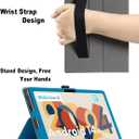 Case for Headwolf HPad6 12 inch, Headwolf HPad6 Tablet Case, Folding Stand Protective Cover with Pencil Holder and Wrist Strap, Full Protection. (Light Blue)
