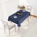 Sancua 100% Waterproof Rectangle PVC Tablecloth - 52 x 70 Inch - Oil Proof Spill Proof Vinyl Table Cloth, Wipe Clean Table Cover for Dining Tables, Buffet Parties and Camping, Greyish Blue