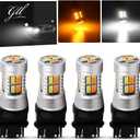 Grandview 3157 Amber/White Switchback Turn Signal LED Light Bulbs 12V LED Replacement Light 3457 3155 4057 4057 3047 3057-4pcs