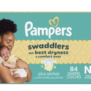 Pampers Swaddlers Diapers, Size 0 (up to 10 lbs), 84 Count, Absorbent, Keeps Baby Dry and Comfortable, Skin Safe Disposable Baby Diaper 