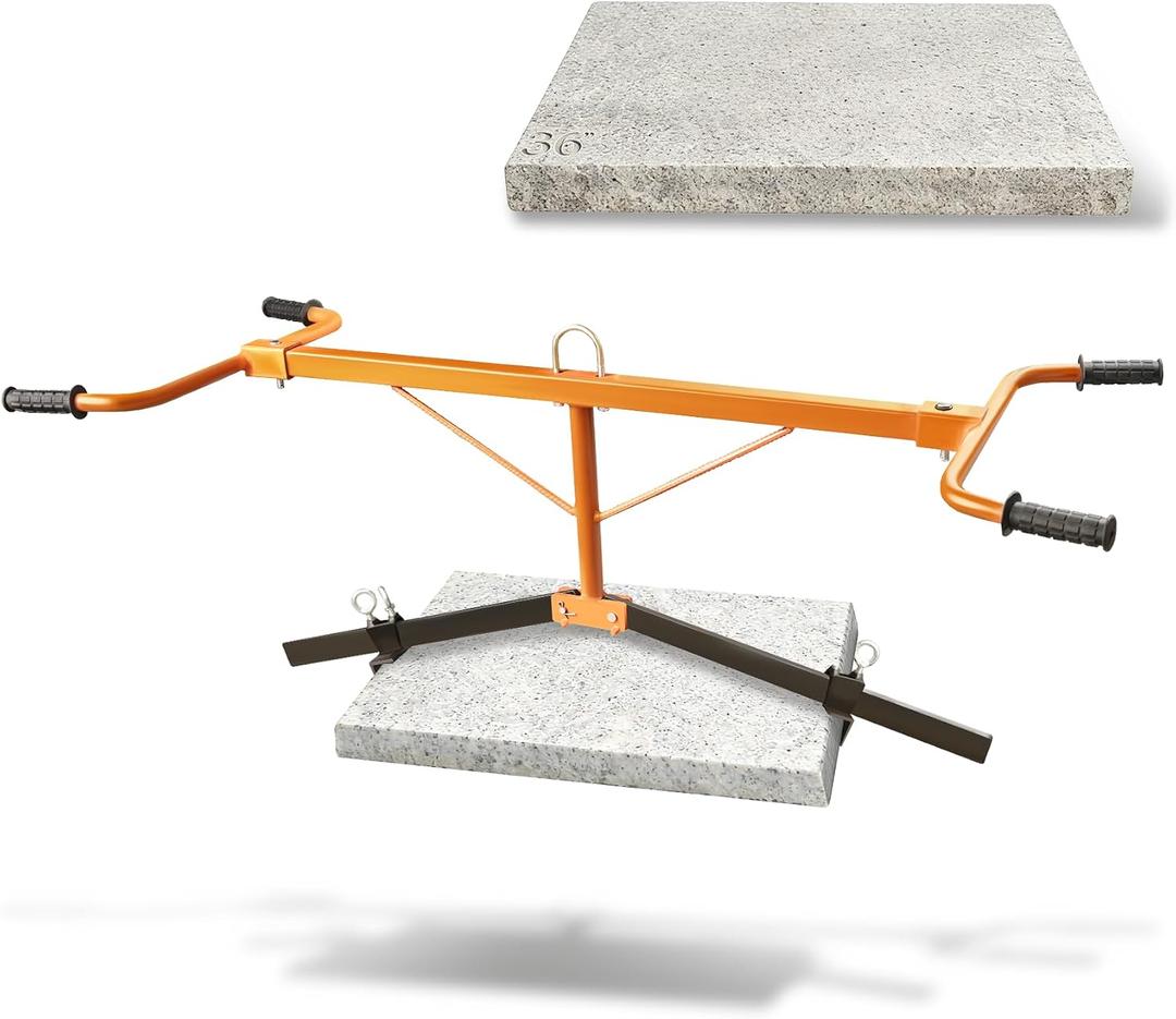 BZ SUN Heavy Duty Paver Slab Lifter, 9" to 47.2" Adjustable Span, 330 lbs Capacity paver lifter, Professional Paving Extractor Tool with 0.45" Thickened Solid Steel & Bolt-Fixed Safety Design