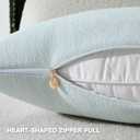 FUTEI Blue Decorative Throw Pillow Covers 26x26 Inch Set of 2,Soft Chenille Jacquard Geometric Pattern Euro Pillow Shams,Modern Home Decor for Couch Bed Living Room